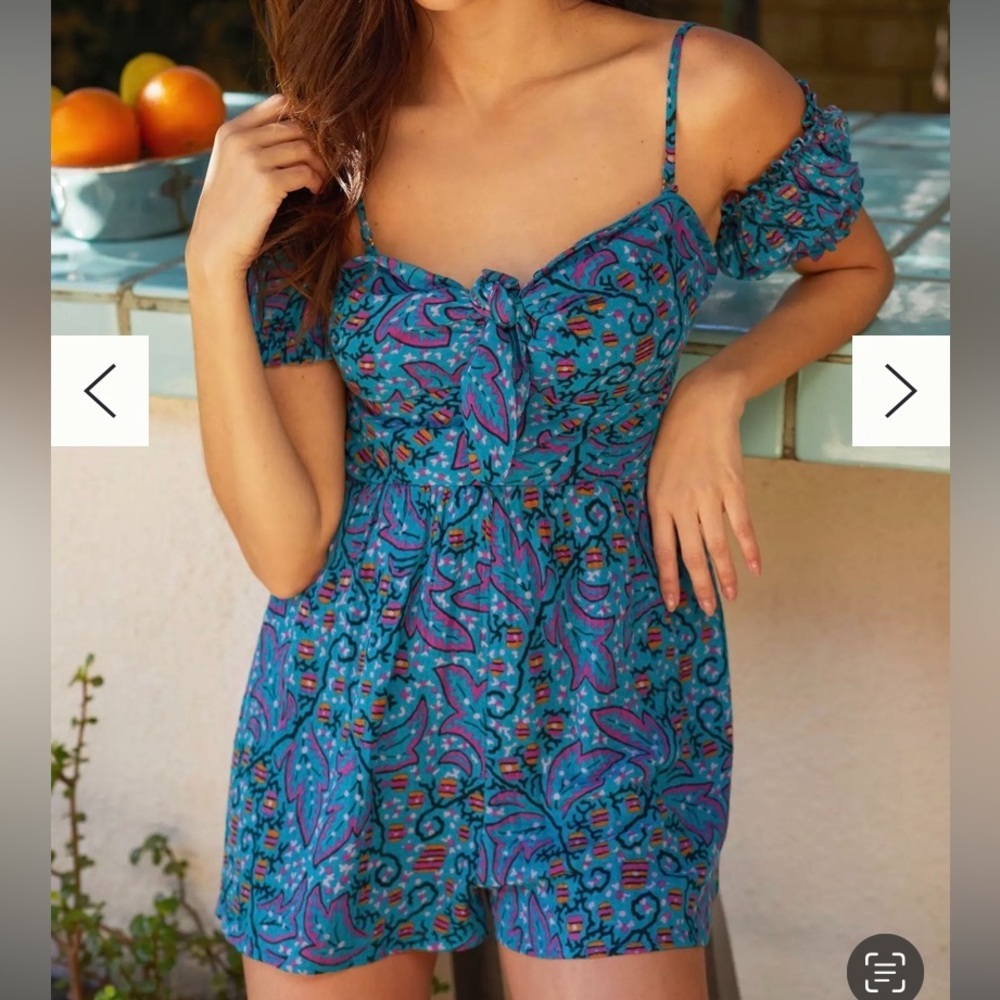 NWT Anthropologie Nixie Romper - removable straps